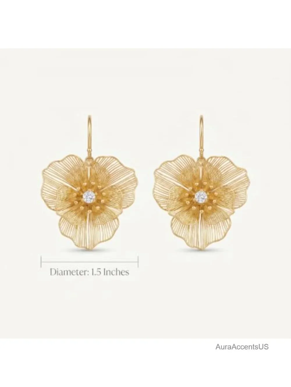 3D Floral Drop Earrings Boho Statement Dangle Hoop Jewelry Women Party